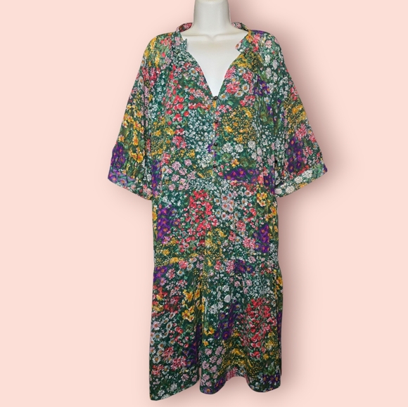 Maeve By Anthropologie Plus Melinda Tiered Tunic Dress Women's 2x